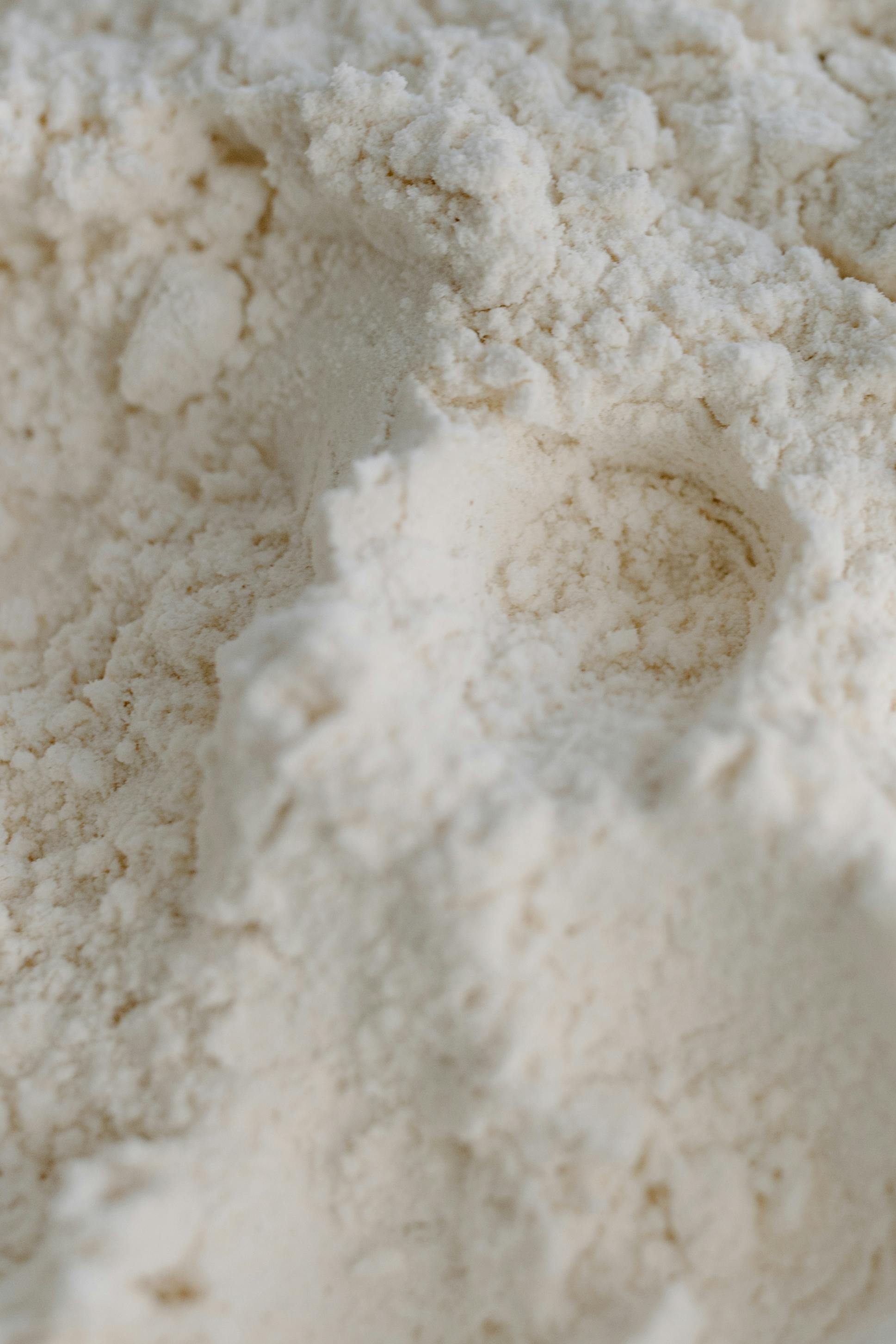 Closeup of white pearl powder.